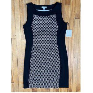 NWT CALVIN KLEIN DRESS size 12 SLEEVELESS STRETCH PATTERNED DATE OR WORK